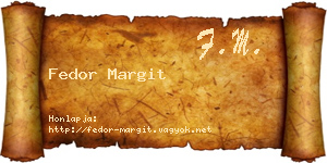 Fedor Margit névjegykártya